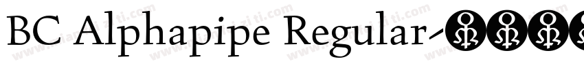BC Alphapipe Regular字体转换